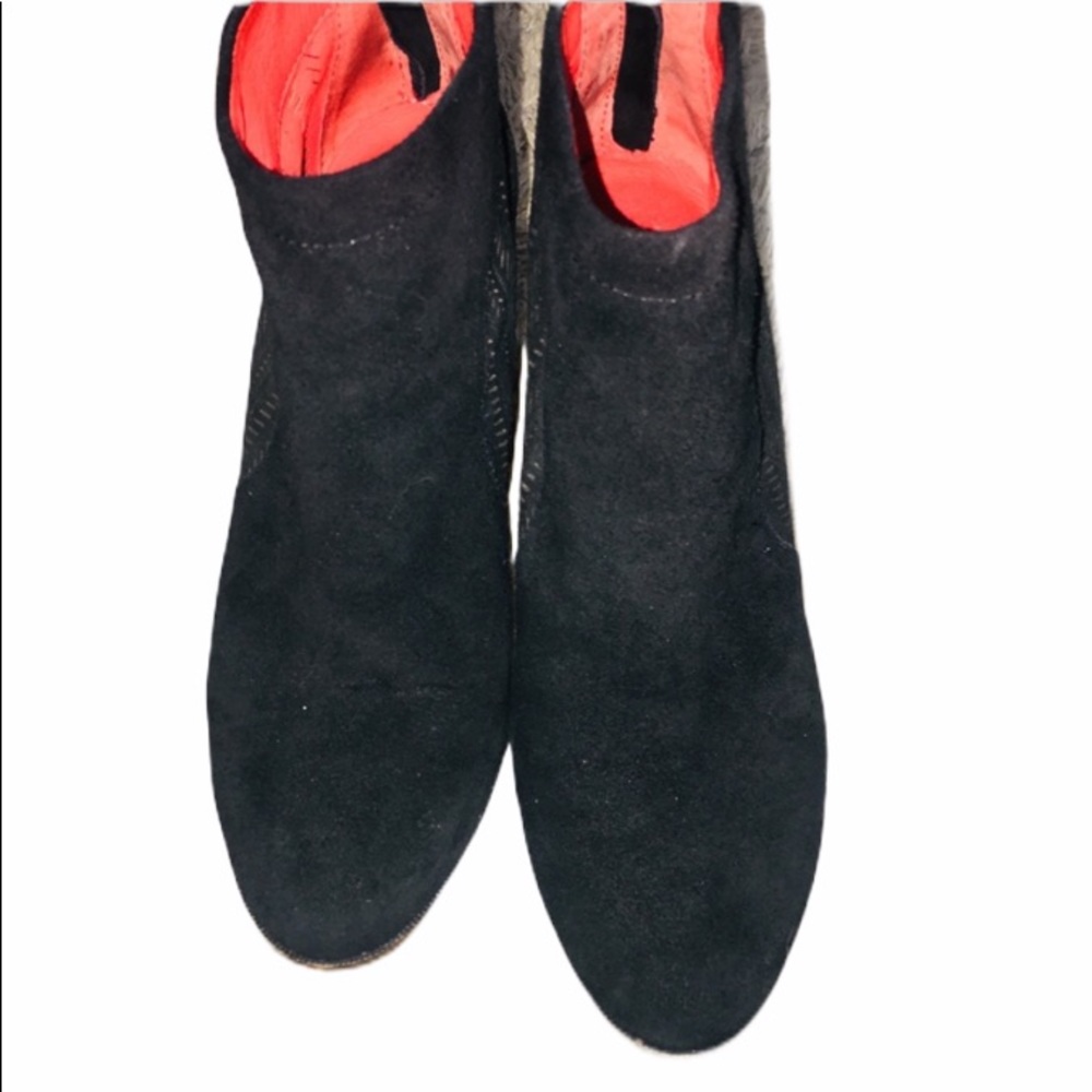 Coach Honey black suede block heel booties - Picture 6 of 10